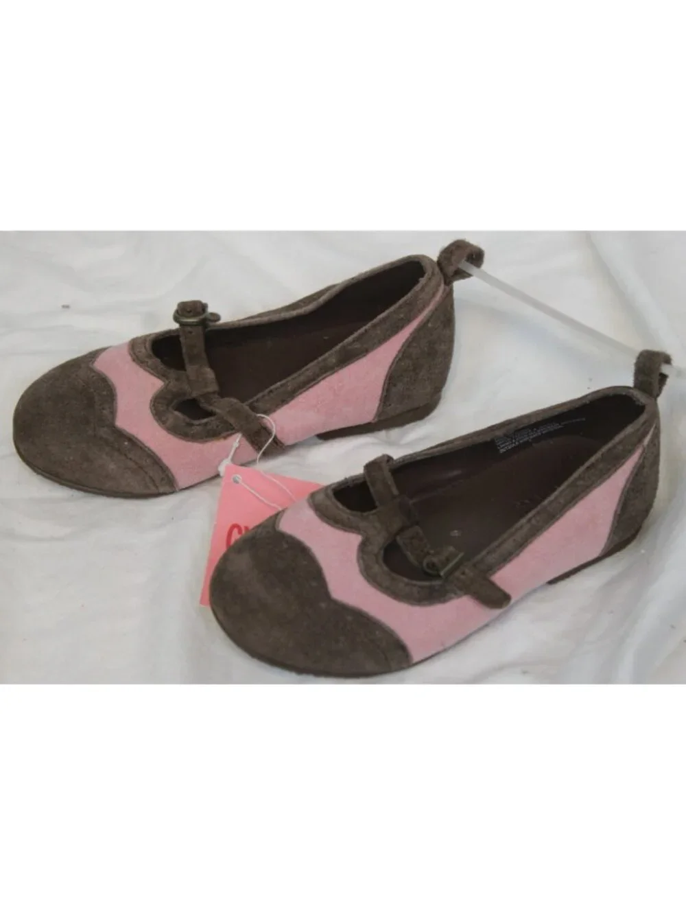 2007 Gymboree Equestrian Club Western Dress Shoes sz 8  Pink Brown Ballet Wing